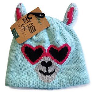 Northeast Outfitters Cozy Cabin Llama Youth Beanie - Aqua - Unisex